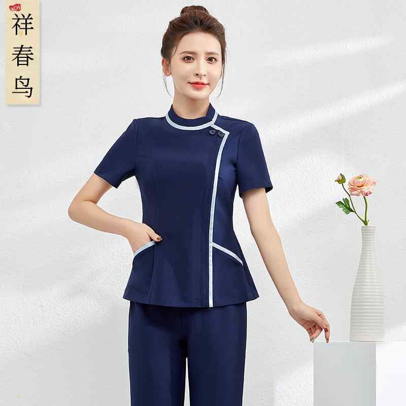 医療事務 美容 作業着 美容店 美容師 セパレート スーツ ナース 服 半袖 レディース 夏 歯科 服 制服