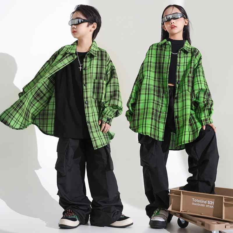 子供 ヒップホップ ストリート ダンス セット 服 クール ストリート 男の子 女の子 パフォーマンス オシャレ シャツ パンツ