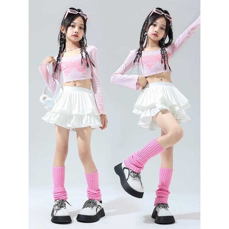 女の子 ジャズダンス ヒップホップ ストリートダンス 子供 チアリーディング スーツ ステージ ダンスウェア コスチューム スタイリッシュ カジュアル ステージ