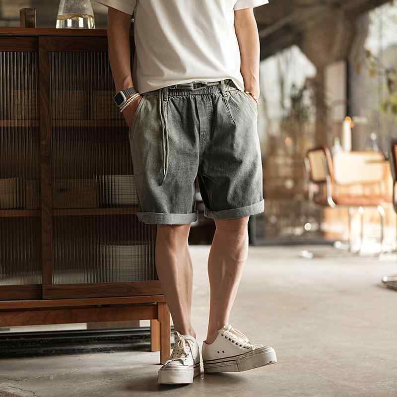 ハーフパンツ メンズ 半ズボン レジャー ビーチ アウトドア パンツ ショートパンツ 夏 ウォッシュド レトロ デニム カジュアル