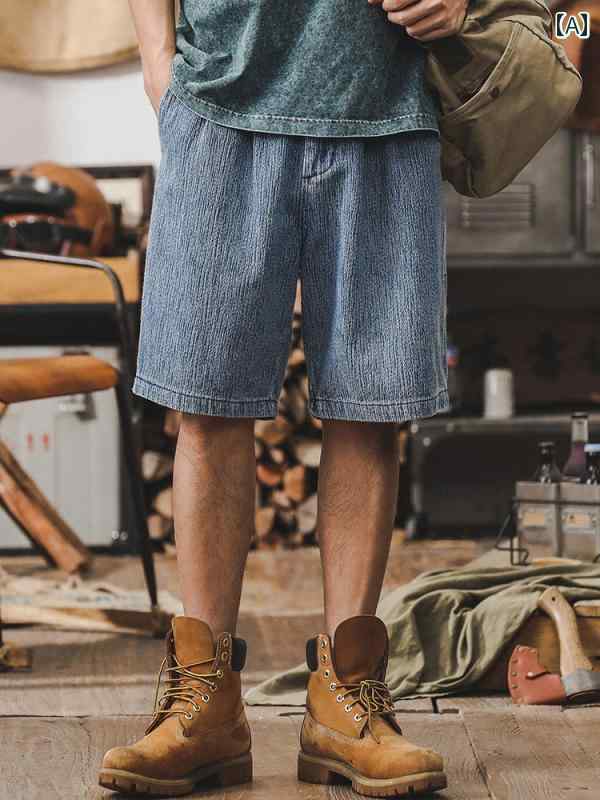 ハーフパンツ メンズ 半ズボン レジャー ハイキング アウトドア パンツ ショートパンツ 夏 デニム ゆったり 大きめサイズ カジュアル
