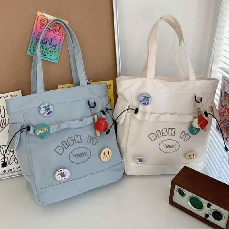 女の子 子供 キッズ 学生 トートバッグ バッグ スクールバッグ 通学 カレッジ かわいい レトロ 韓国