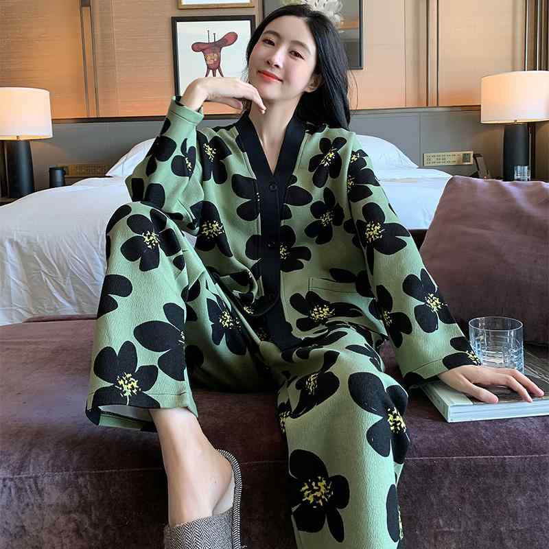 パジャマ レディース 婦人服 レディース 部屋着 ルームウェア かわいい おしゃれ リラックス 春秋冬 長袖 厚手 チェック柄 セットアップ 上下セット