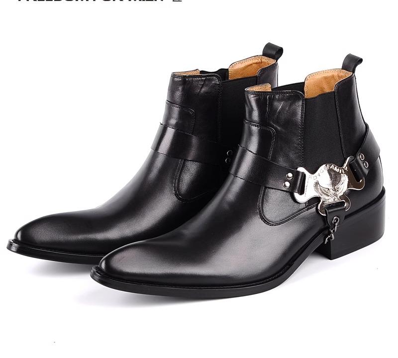 ショート ブーツ 紳士靴 英国 ポインテッドトゥ 革 メンズ ハイカット レザー シューズ 第一層 牛革 レトロ 革靴 カジュアル スリーブ メンズ デニム|セキュアデポ