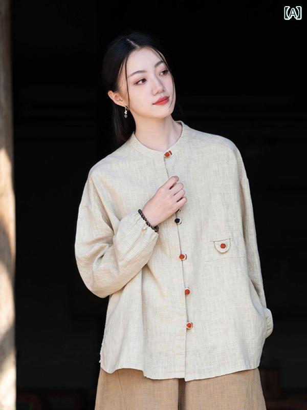 レディース レディース お上さん服 トップス ティーシャツ ズボン下 ボトムス 瀬戸もの風 レトロ 唐装 仏教 思い入れる セットアップ セットアップ 春夏