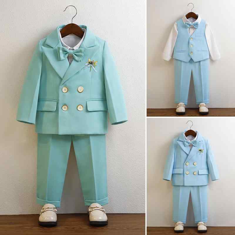 スーツ キッズ 子供 おしゃれ ファッション ドレス 春秋 フラワーガール パーティー 男の子 パフォーマンス 韓国 ボーイズ ジャケット ベスト パンツ