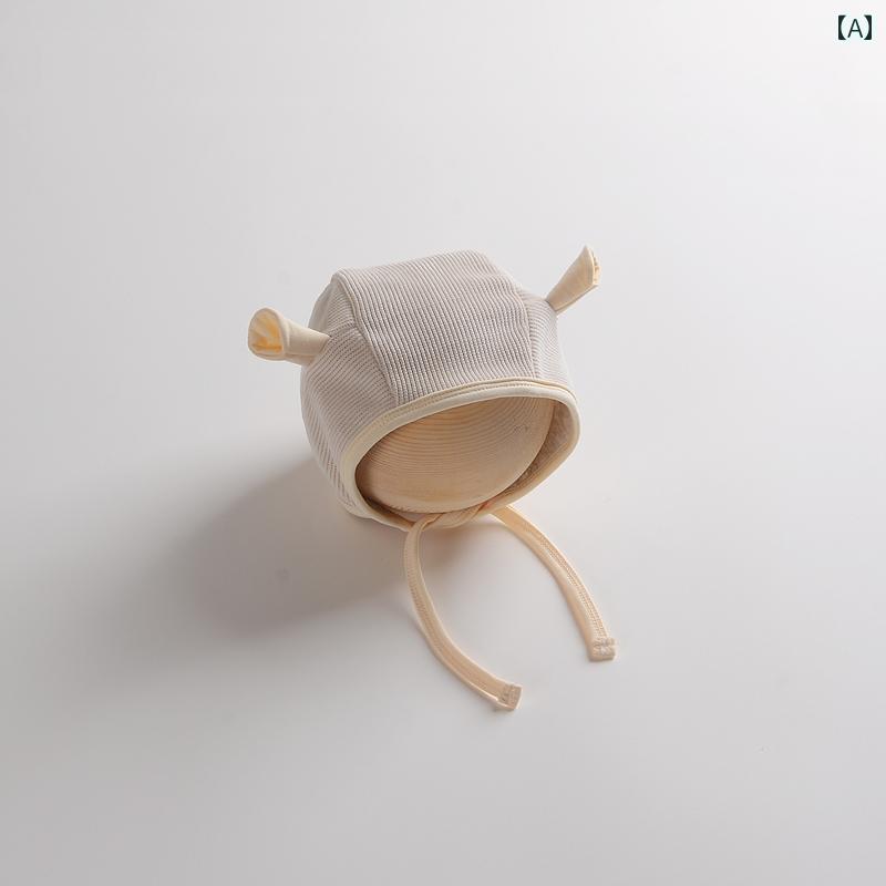 キッズ ベビー 帽子 かわいい 耳 帽子 春秋生児 男の子 女の子 耳保護 帽子 キュート かわいい 綿 帽子 春 約312ヶ月赤ちゃん頭囲4046CM範囲
