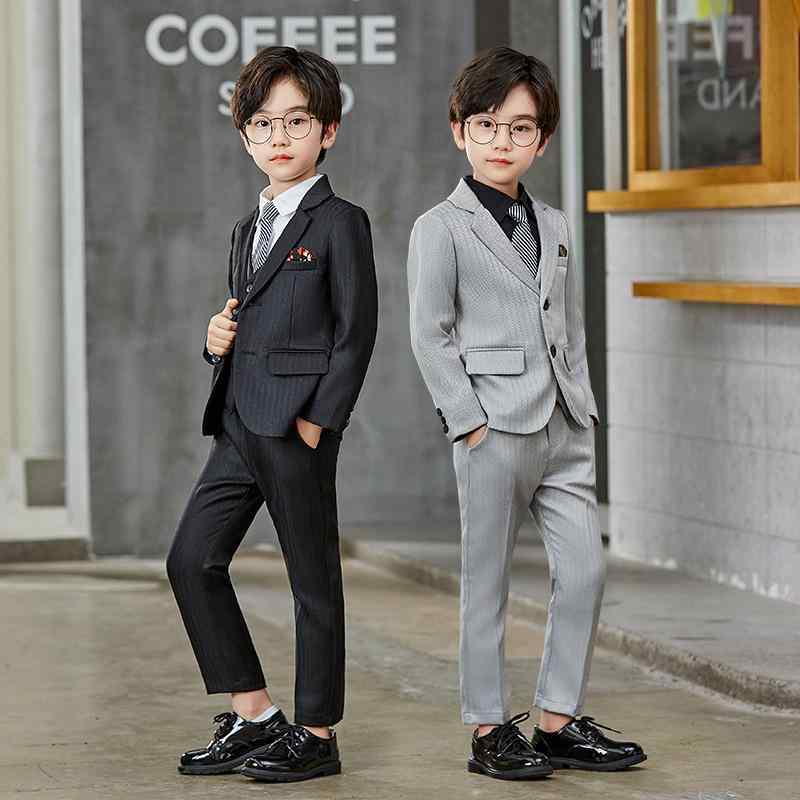 発表会 スーツ キッズ 子供 スーツ 春秋 男の子 韓国 パフォーマンス ストライプ パーティー プリティッシュ エレガント