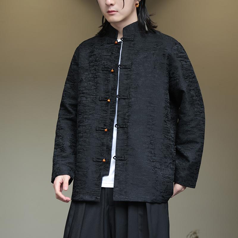 メンズ ファッション トップス ジャケット カーディガン ゆったり 中華 ジャケット レトロ チャイナ風 唐装 メンズ 漢服 カジュアル 長袖 春夏