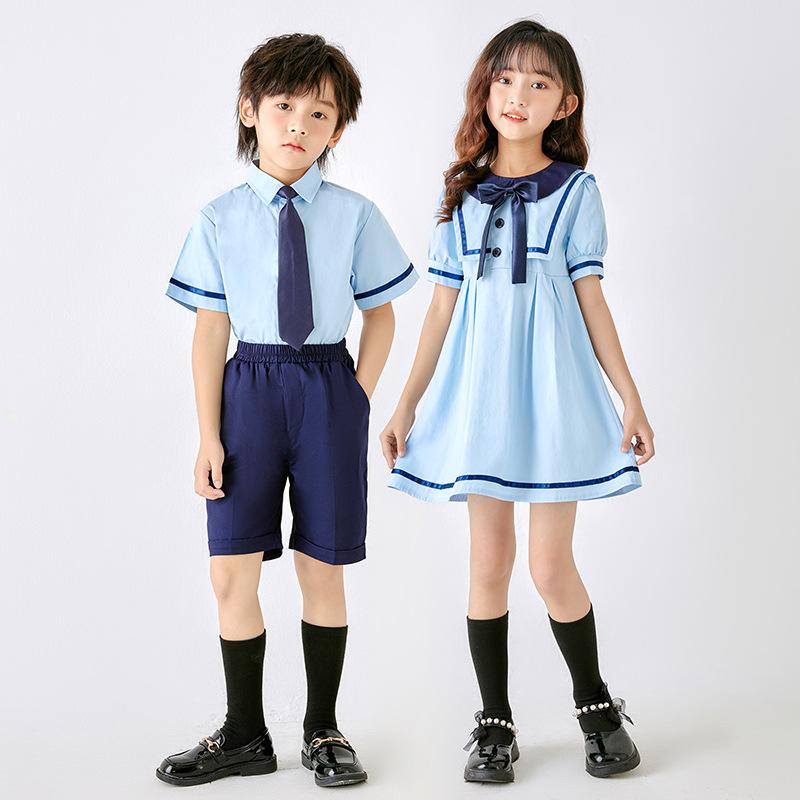 キッズ 女の子 男の子 カレッジ風スーツ フォーマル おしゃれ着 ドレス 夏 こども 卒業 公演 幼稚園 クラス 制服 小学生 合唱 演奏服