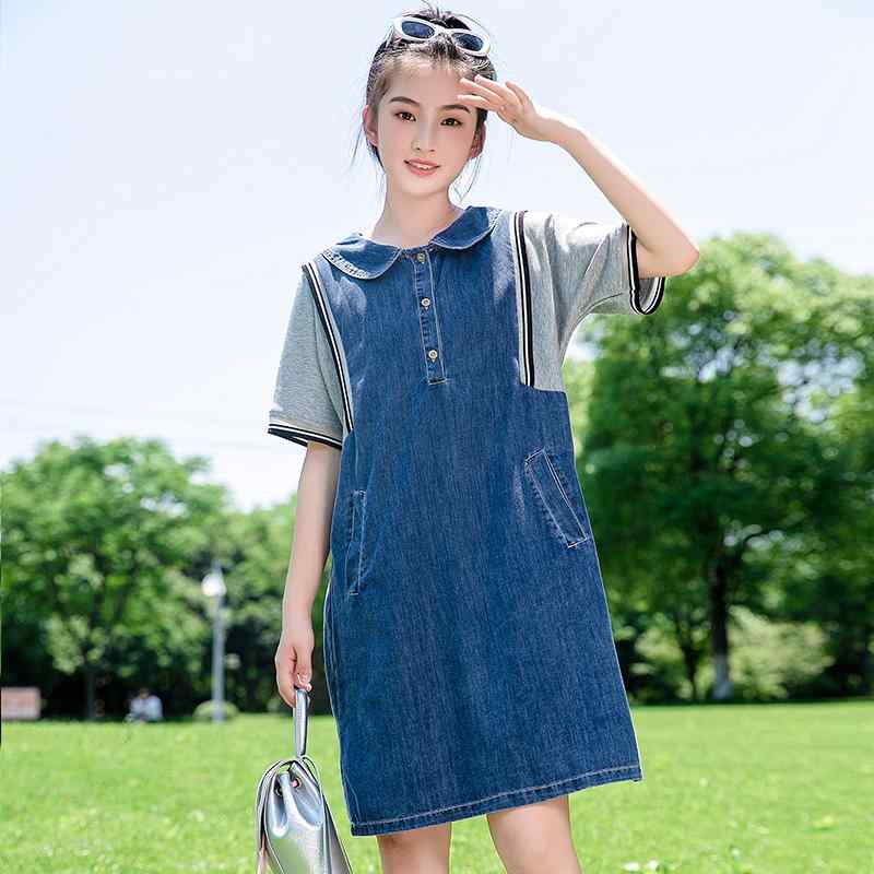 ファッション ワンピース トップス ドレス スカート デニム スリム フィット 豪華感 おしゃれ 清楚 衣料品 夏 レディース レディース 学生 カジュアル