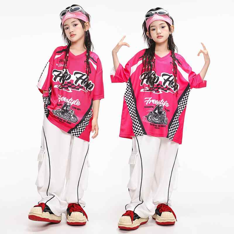 子供服 女の子 男の子 Tシャツ パンツ コスチューム バンド ダンス ヒップホップ ストリート系 パフォーマンス 衣装 クール かっこいい キッズ