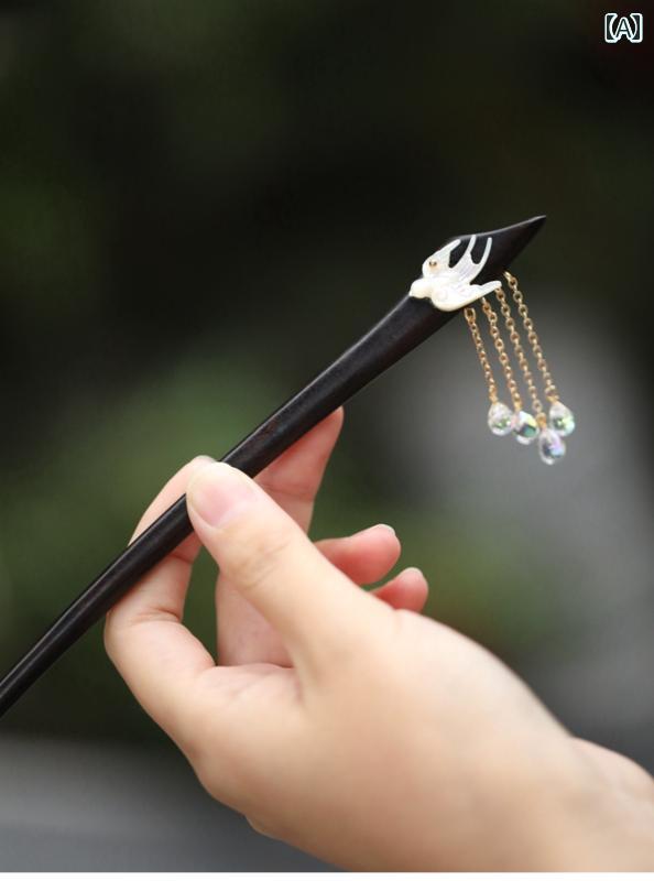 レディース 簪 アクセサリー プレゼント 豪華感 おしゃれ シンプル スワン 伝統 上品 シンプル ファッション 着物 和装