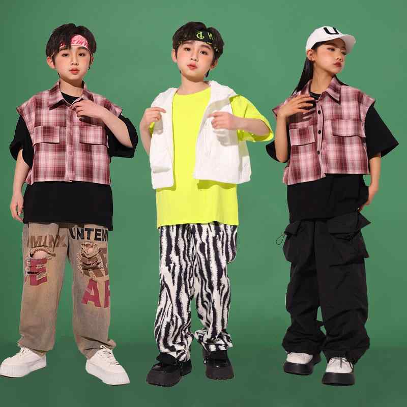 子供服 女の子 男の子 Tシャツ ベスト パンツ コスチューム バンド ダンス ヒップホップ ストリート系 パフォーマンス 衣装 セットアップ クール かっこいい キッズ