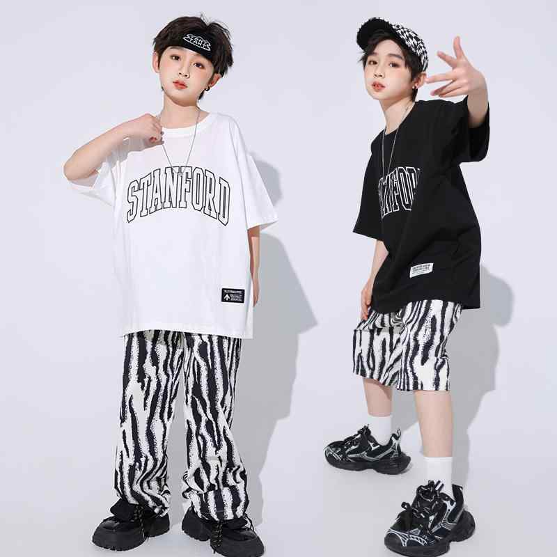 子供服 女の子 男の子 Tシャツ パンツ コスチューム バンド ダンス ヒップホップ ストリート系 パフォーマンス 衣装 セットアップ クール かっこいい キッズ