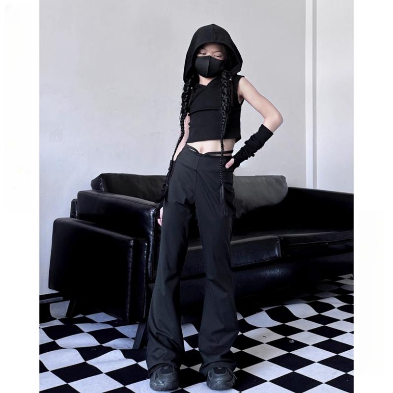 子供服 女の子 Tシャツ タンクトップ へそ出し パンツ コスチューム バンド ダンス ヒップホップ ストリート系 パフォーマンス 衣装 クール かっこいい キッズ