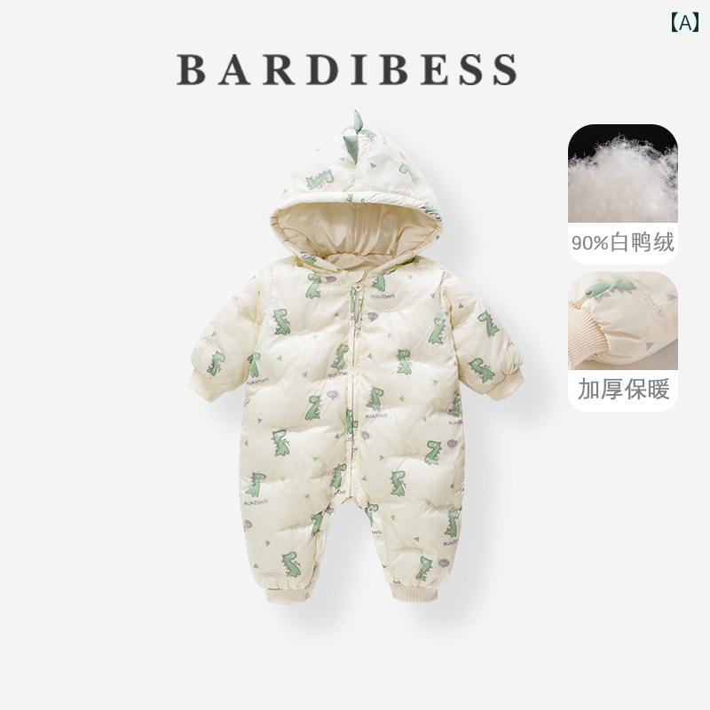 ベビー 子供服 赤ちゃん 新生児 冬 ボディスーツ ロンパース もこもこ 暖かい かわいい おしゃれ 着やい 動きやい 防寒 保温 韓国 外遊び 外出時 レジャー お祝い ギフト 幼稚園 保育園｜セキュアデポ 8,022円
