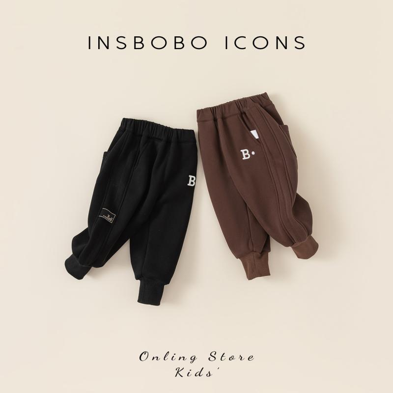 ベビー 幼児 女の子 男の子 パンツ ズボン スウェットパンツ カジュアル 無地 秋冬 厚手画像