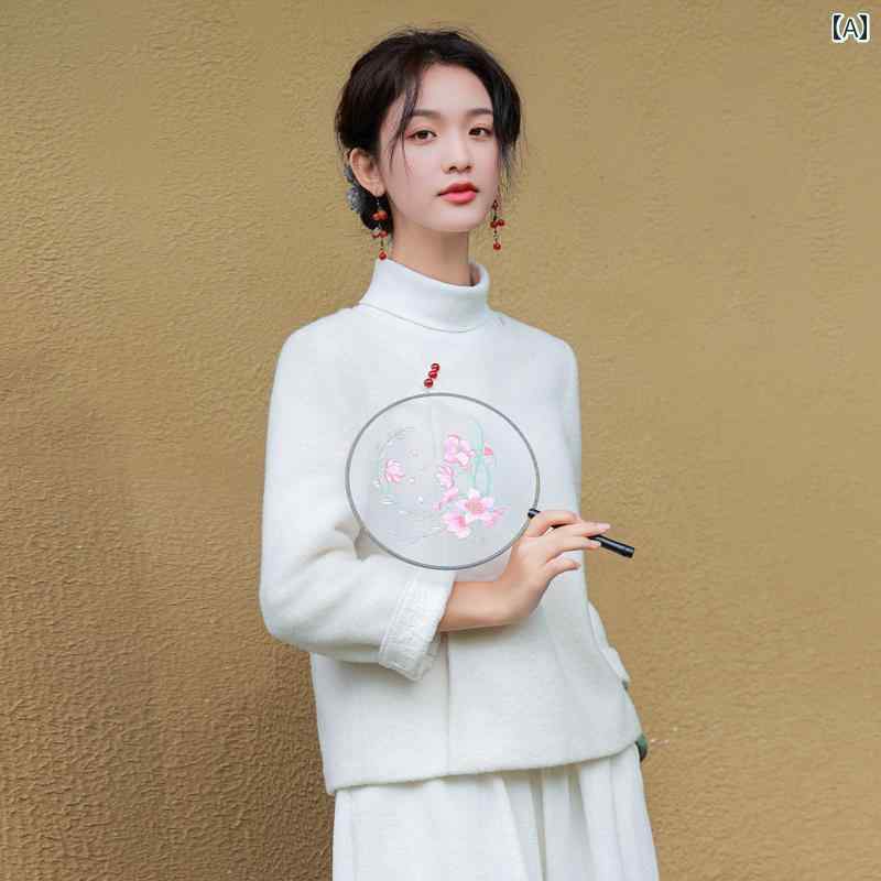 レディース 白 茶 エレガント 秋冬 フェアリー 茶師服 瞑想 チャイナ風 仏教 瞑想服 シンプル|セキュアデポ