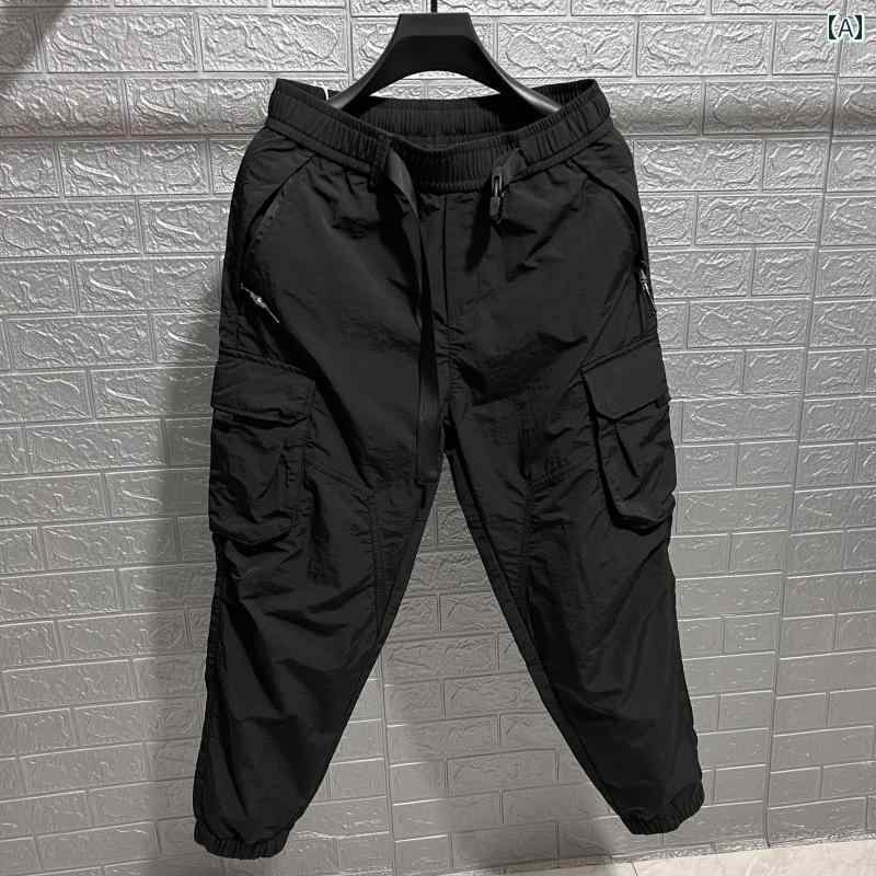 メンズ ファッション 秋冬 ボトムス ズボン パンツ カジュアル ゆったり ロング シンプル アメリカン