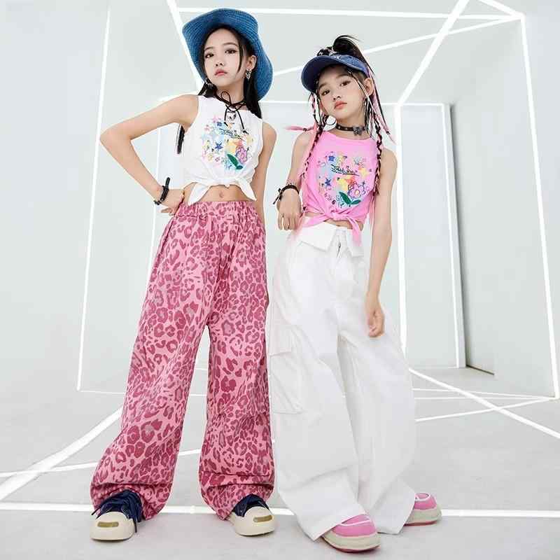 キッズ 子供 ダンス 衣装 セット 夏 お腹見せ ヒップホップ ストリート ステージ パフォーマンス ファッション 目立つ カラフル ピンク 韓国 レジャー 普段使い使い おしゃれ かわいい