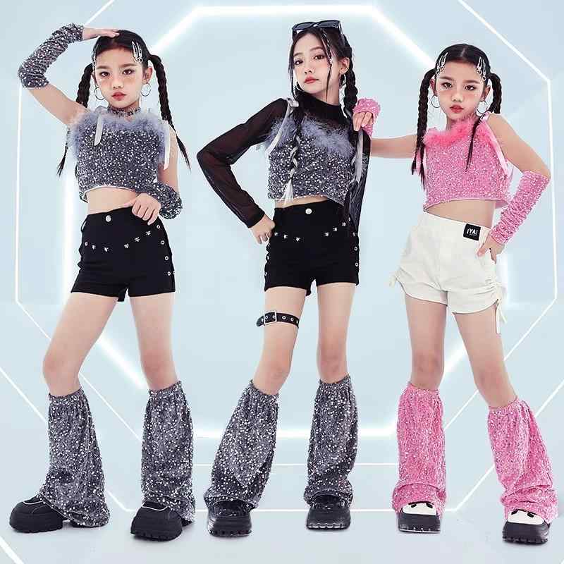 子供服 女の子 シャツ タンクトップ へそ出し パンツ 夏 コスチューム バンド ダンス ヒップホップ ストリート系 パフォーマンス 衣装 クール かっこいい キッズ