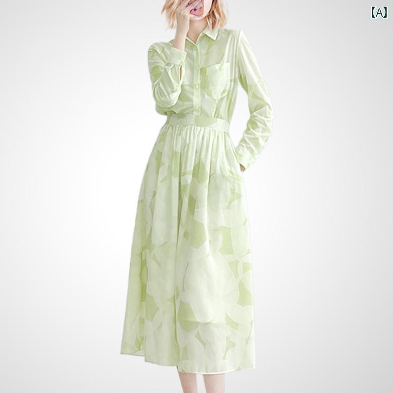 レディース 秋 薄手 軽やか ふんわり セットアップセット プリントドレス 婦人服 エレガント カジュアル かわいい ガーリー さわやか