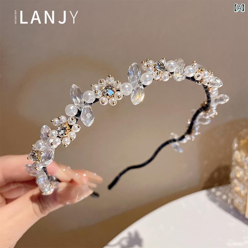 カチューシャ 髪留め レディース 大人 ヘアアクセサリー 髪飾り 春夏 パール フラワー ヘッドバンド レトロ フェアリー