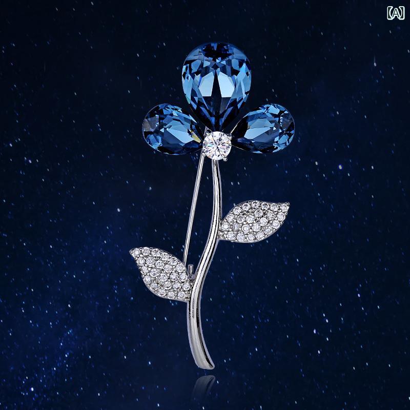 ブローチ 一輪 花 カラー ストーン ビジュー フラワー レディース 刺 アクセサリー 咲く ブルーム コサージュ 韓国 シンプル 豪華 飾り ピン 装飾 6,756円