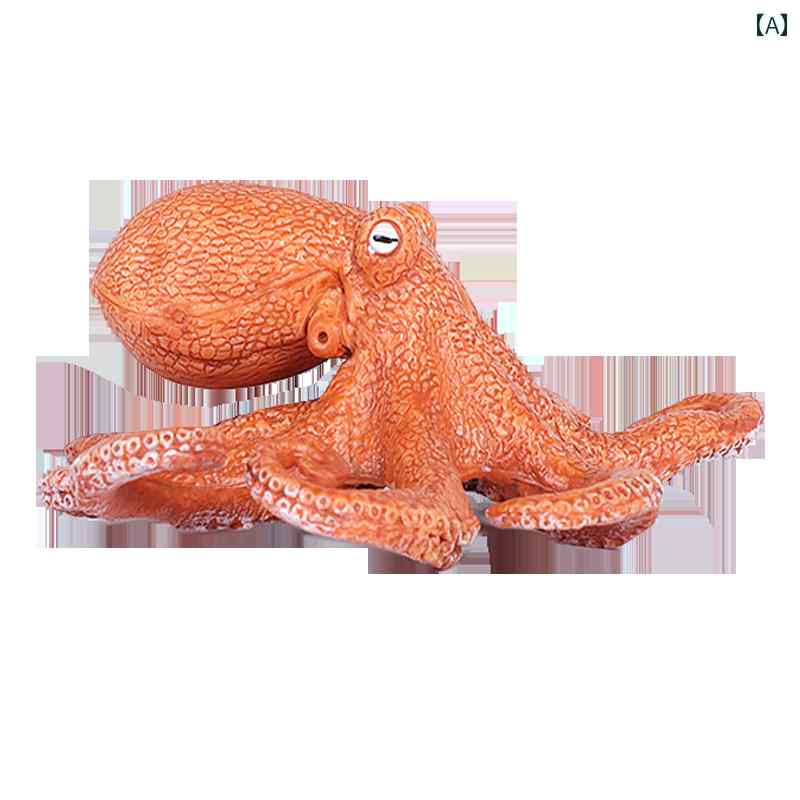 タコ イカ 海洋生物 フィギュア 模型 おもちゃ ホビー 人形 コレクション インテリア ミニチュア リアル 子供 男の子 女の子 プレゼント 教育