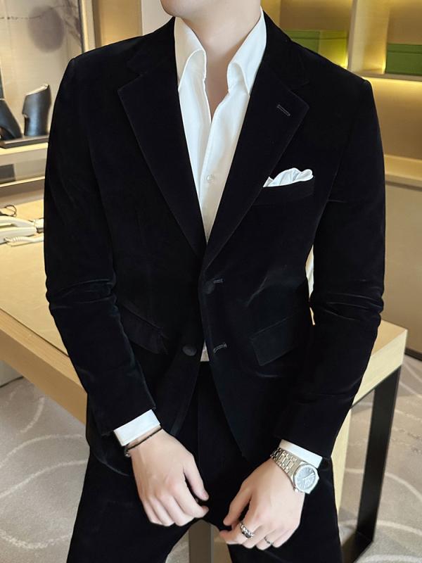 ゴールド 裏地 スーツ メンズスーツ 秋冬 ビジネス カジュアル フォーマル フィット 新郎 結婚式 セットアップ|セキュアデポ