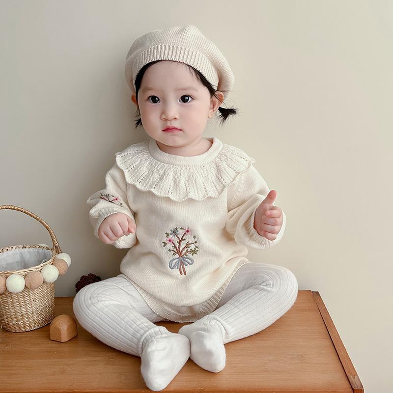 ベビー服 ニット ジャンプスーツ オーバーオール 女児 秋冬 かわいい キュート ギフト 子供服