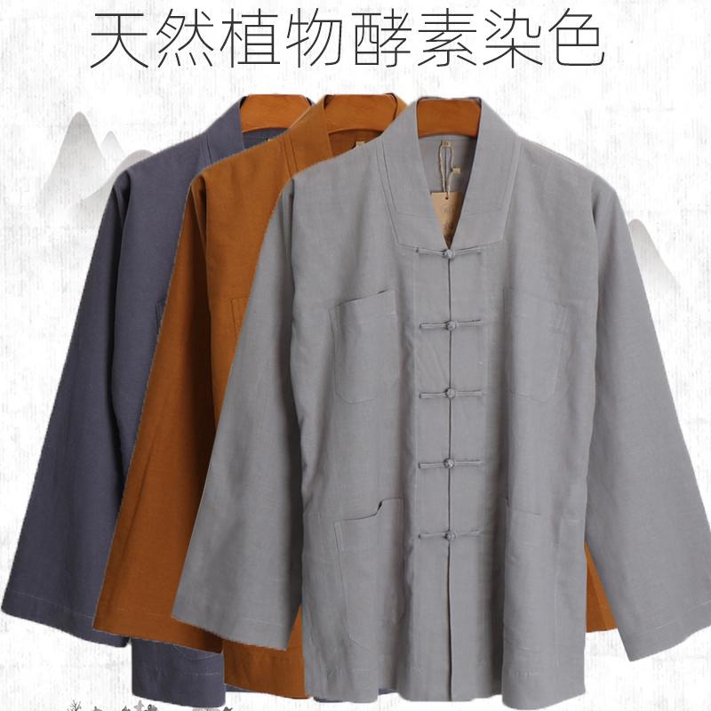僧侶服 メンズショート ガウン リネン 綿 夏 通気性 僧服 レディース 僧侶 ガウン スーツ 僧侶服