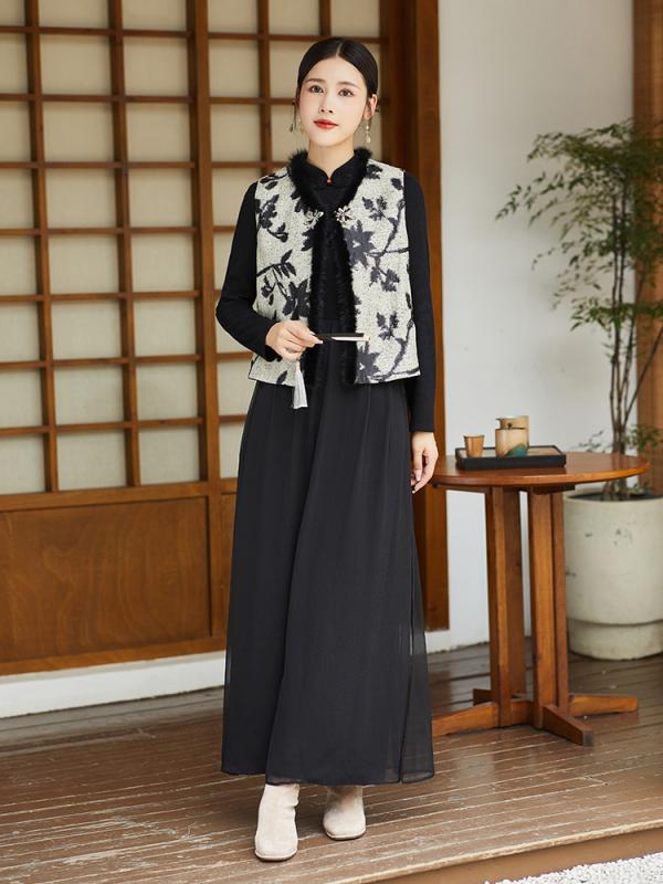 お召しもの トップス スコート ロング 背広 瀬戸もの お召しもの 衣装 より良い ロング 仕掛ける 上衣 中国風 レトロ 漢服 愛くるしげ お上さん服 清楚 年月冬 レディース レディース