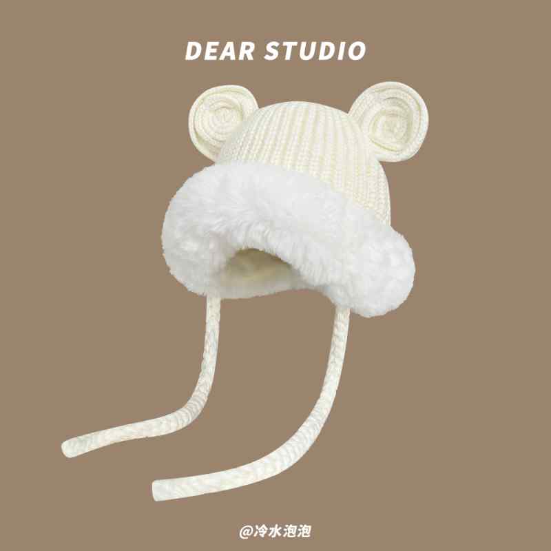 帽子 ニット帽 レディース おしゃれ ファッション かわいい クマ耳 レディース 冬 女の子 暖かい カジュアル ユニーク デイリー もこもこ トラベル 小顔効果