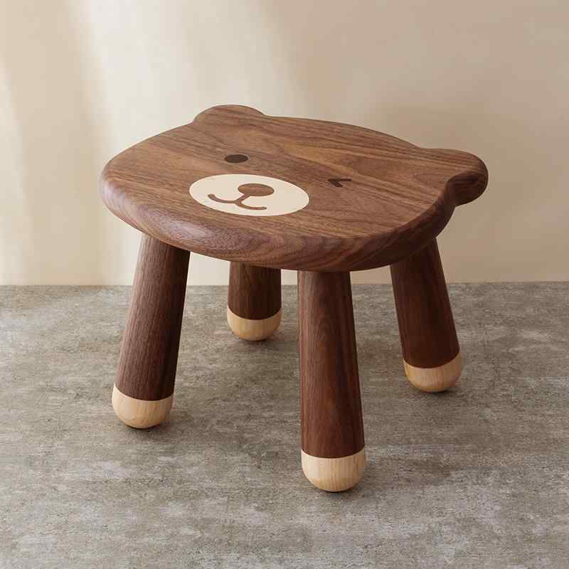 くま かわいい 木 椅子 子供 ベンチ 小さめサイズ 家具 ベビー 学習 遊び場 贈り物 ギフト ウッド調