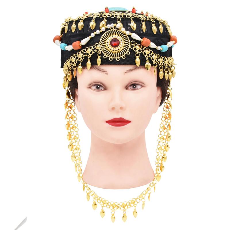 帽子 少数 民族 エキゾチック 帽子 モンゴル 族 装飾 帽子 レトロ エスニック ヘッド バンド ジュエリー アクセサリー