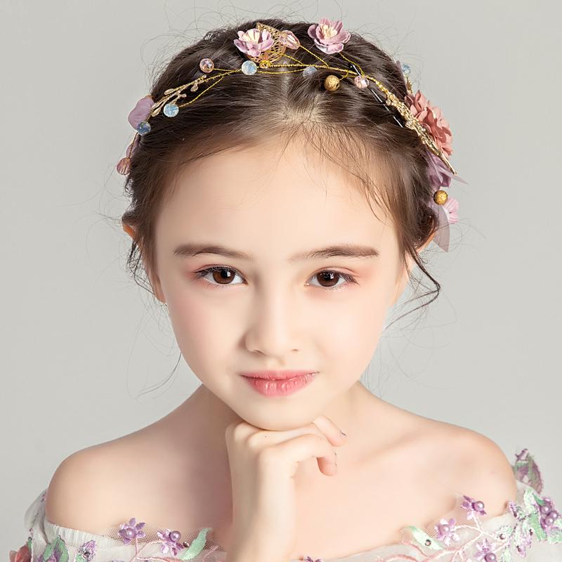 ヘッドコサージュ 髪飾り かわいい 女の子 ガーランド ヘッド ドレス 子供 ヘッドバンド 少女 プリンセス ヘアアクセサリー アクセサリー ワンポイント オシャレ