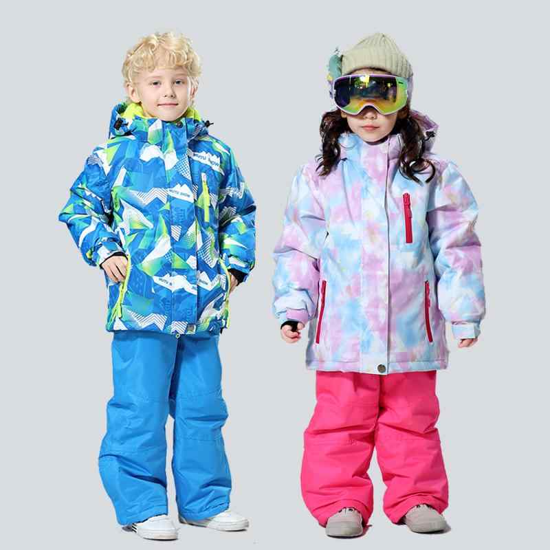 ウィンター品 スポーツウェア キッズ ジュニア 厚手 男の子 女の子 子供 スキー 服 防水 ジャケット パンツ スーツ 旅行 メンズ レディース兼 セットアップ