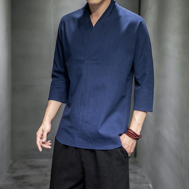 チャイニーズ メンズ ファッション トップス シャツ レトロ スーツ レイヤリング チャイナ風 唐装 メンズ 漢服 カジュアル 長袖 紳士 春 メンズ