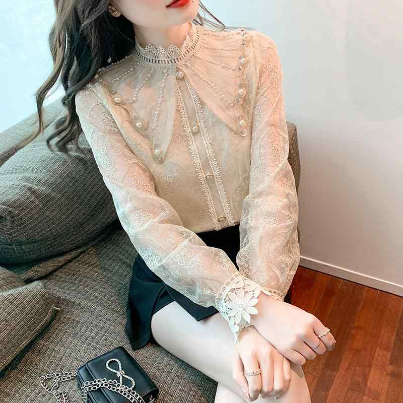 ブラウス レース シャツ レディース ファッション 春秋 インナー ハーフ ハイネック シフォンシャツ トップス スタンドカラー 長袖 プルオーバー エレガント｜セキュアデポ 9,173円