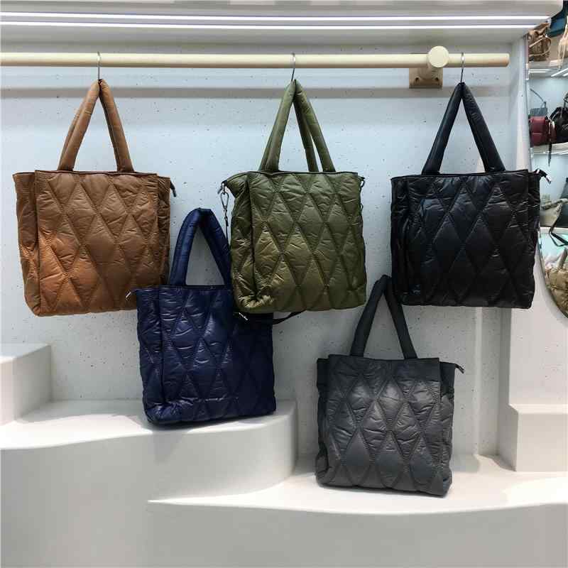 レディース バッグ 秋冬 大容量 ひし形 ハンドバッグトートバッグ シングル ショルダーバッグ クロス ボディ バッグ スクエア