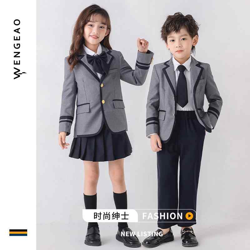 スーツ キッズ 子供 おしゃれ ファッション 制服 春秋 英国風 衣装 パフォーマンス 男の子 女の子 ジャケット パンツ スカート 長袖