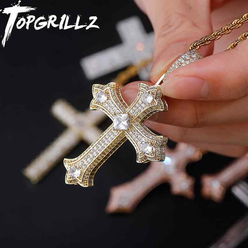 HIP HOP ジュエリー ユニセックス アメリカ レトロ クロス ペンダント ストーンいっぱい ヒップホップ メンズ レディース ジャンパー セーター ネックレス