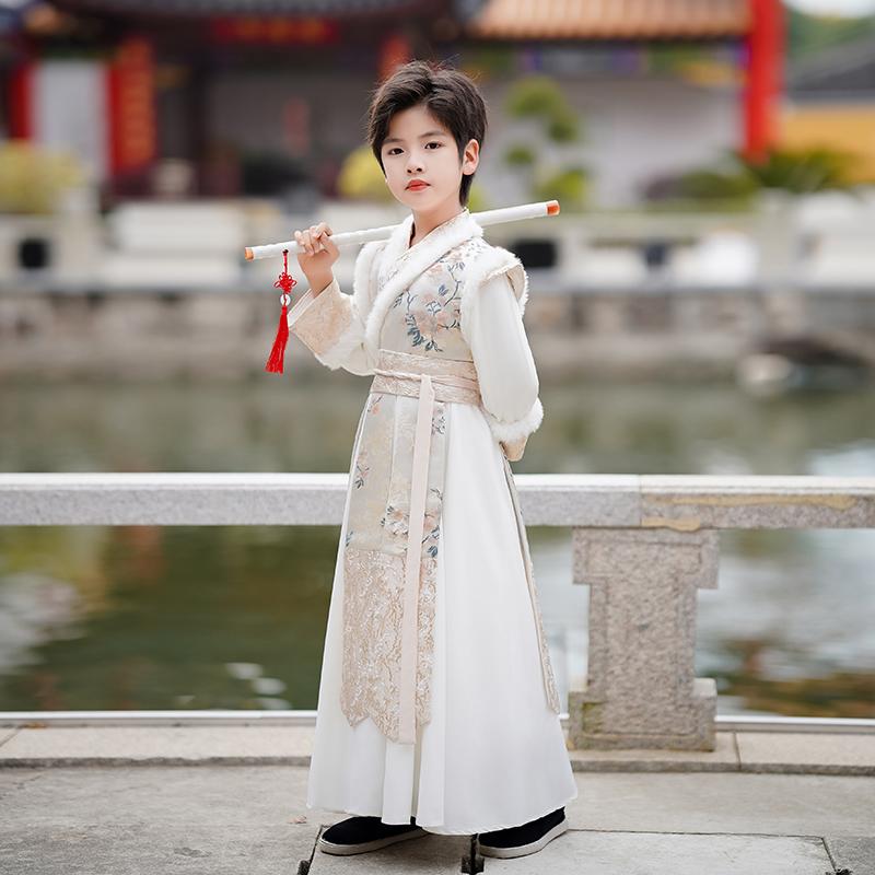 民族衣装 コスプレ かわいい 漢服 男の子 冬 厚手 チャイナ風 子供 中国 伝統 中国 スーツ 唐 長袖 辰年 新年 挨拶 中国風 キッズ|セキュアデポ