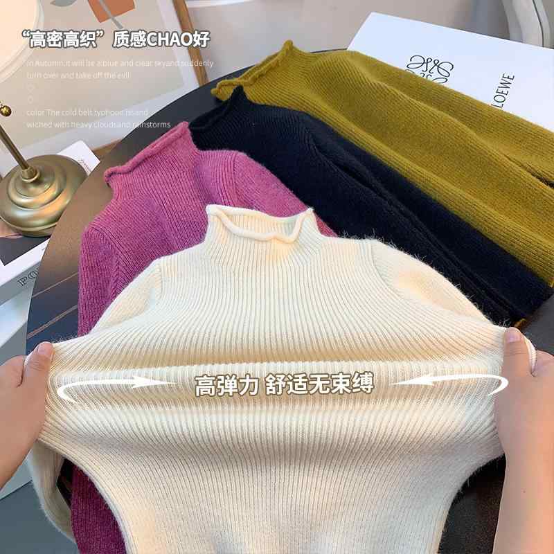 キッズファッション トップス セーター ニット シャツ カットソー 無地 長袖 かわいい カジュアル 普段着 子供 秋