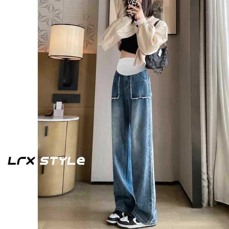 マタニティパンツ ジーンズ ワイドパンツ ストレートジーンズ カジュアル ゆったり 快適 春秋 レディース 妊婦 マタニティウェア