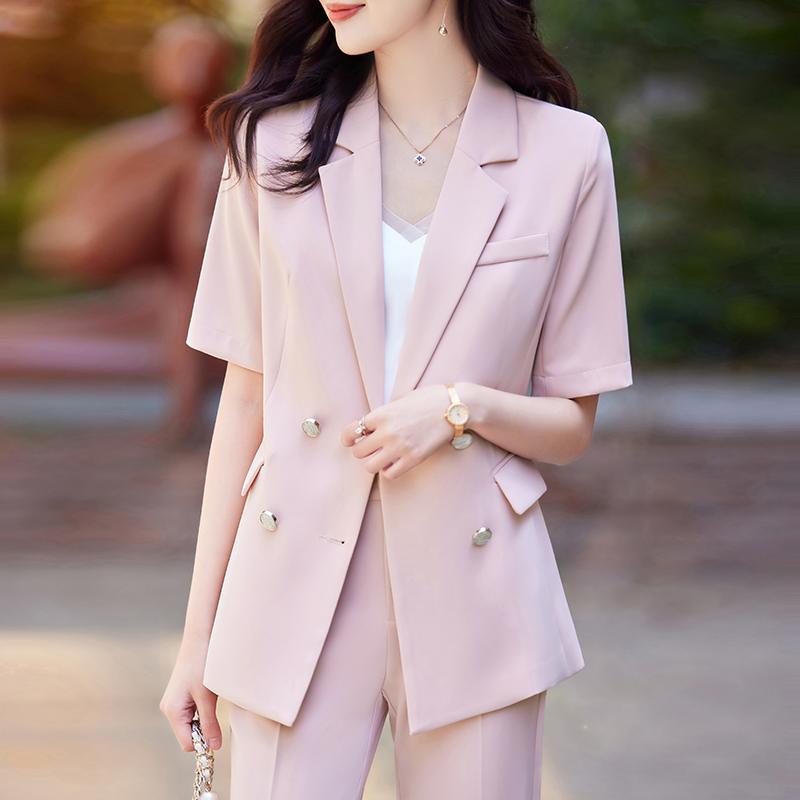 レディース 半袖 ジャケット パンツ スーツ 通勤 仕事着 ビジネス オフィス 式典 美脚 スタイリッシュ 上品 きれいめ かわいい 大人 デート イベント パーティー セレモニー 祝賀 会食 ディナー フォーマル 衣装