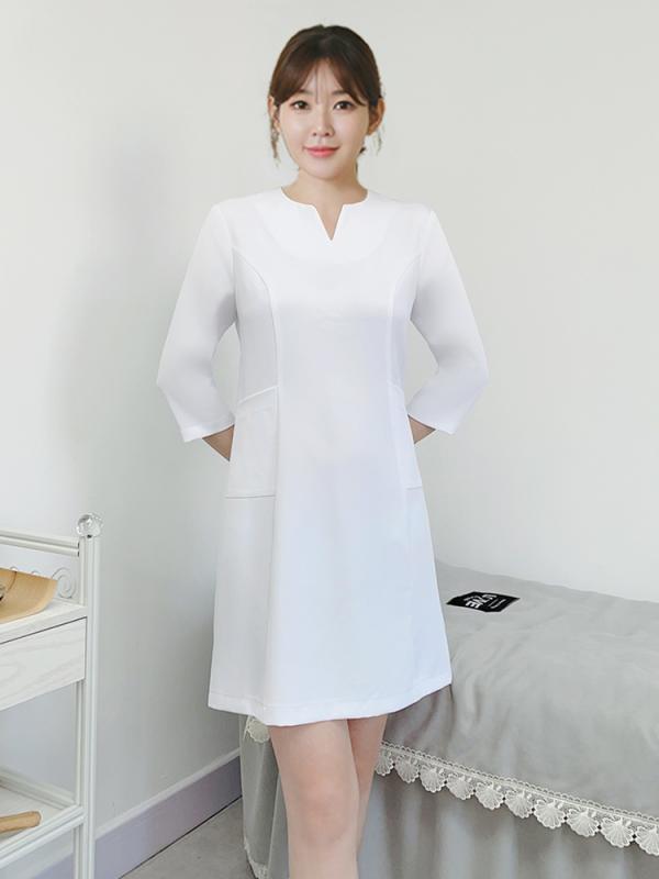 春夏 レディース エステ 御役目着 レディース 七分袖 お召しもの スコート 美容室 制服 科学技術者ユニフォーム 半袖 健康法真っただ中 向こう正面 受け付け ダイエット・健康-リラックス・マッサージ用品-エステユニフォーム
