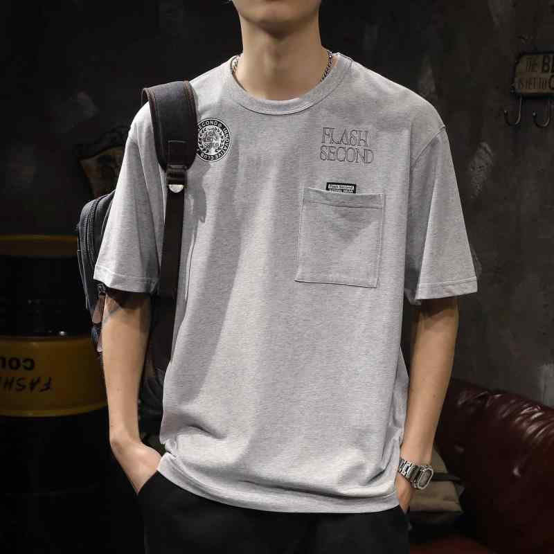 メンズ 半袖 Tシャツ 夏 ゆったり 大きめサイズ メンズ オーバーサイズ ラウンドネック 無地 綿 ファッション かっこいい カジュアル